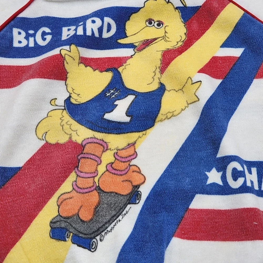 Sesame Street Muppets Big Bird Vintage Toddlers Shirt JC Penny 3T Skateboard